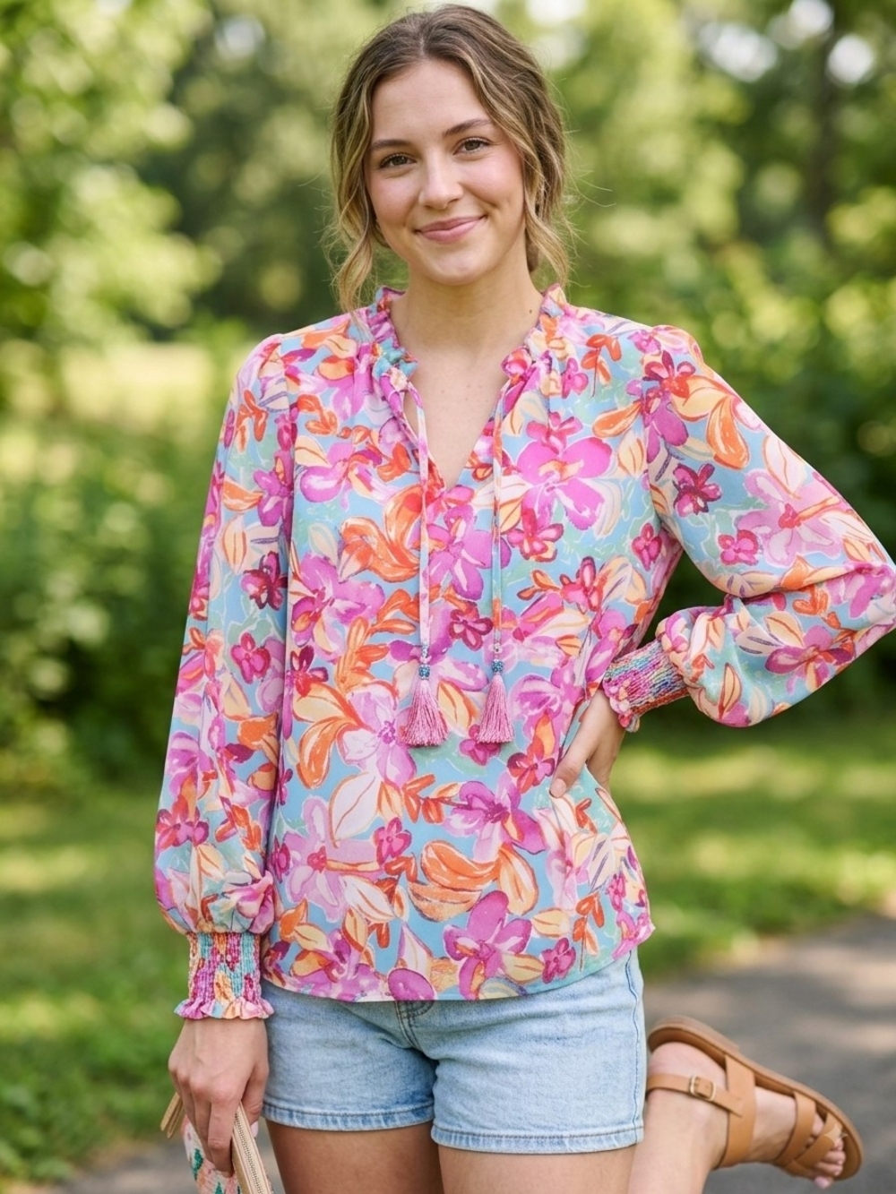 Belle Kim Gravel Women's  Blouse